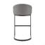 Tabouret de comptoir en métal noir avec similicuir gris-474866194-474866190-474866191