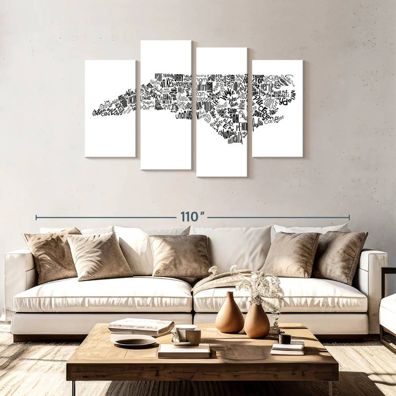 Aliaz North Carolina Map Typography