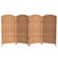 2 Ft. Tall Diamond Weave Fiber Room Divider - Dark Mocha - 8 Panel