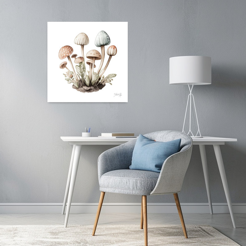 Champignons doux, art de l'architecture contemporaine, H 24 po x l 24 po