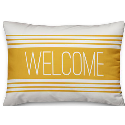 Textual Outdoor Throw Pillow