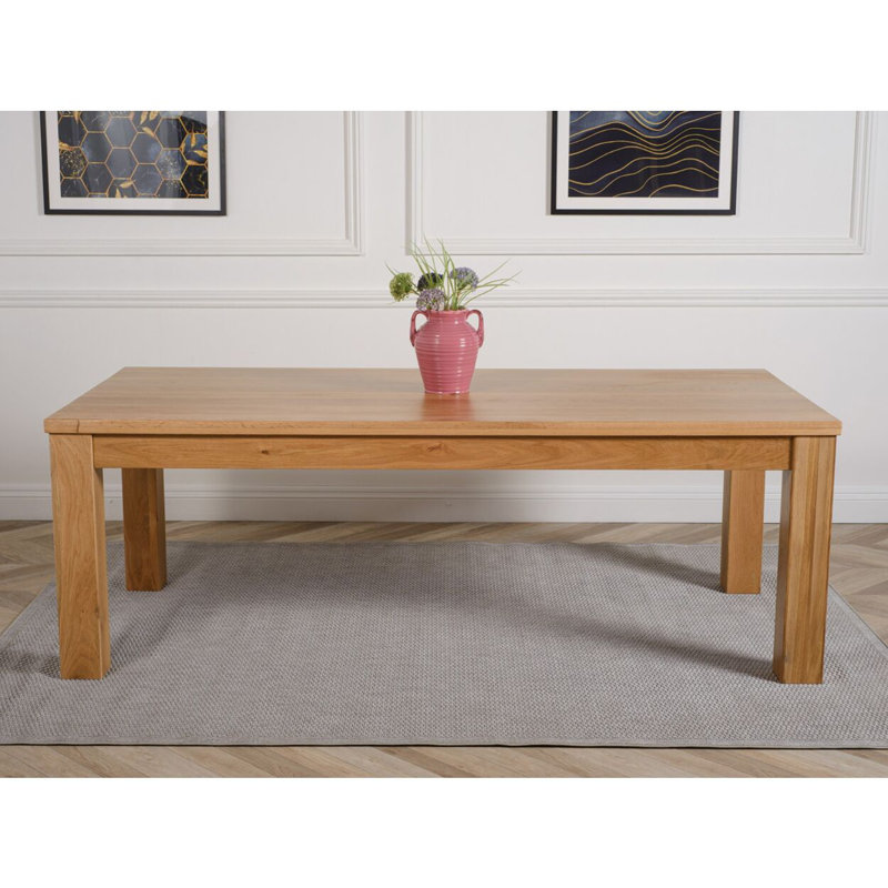 Anayansi Oak Solid Wood Dining Table, 77"H x 222"L x 102"W
