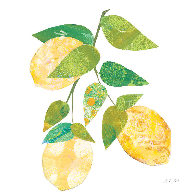 Summer Lemons I by Courtney Prahl - Painting, 61 cm H x 91 cm W, Wrapped Canvas