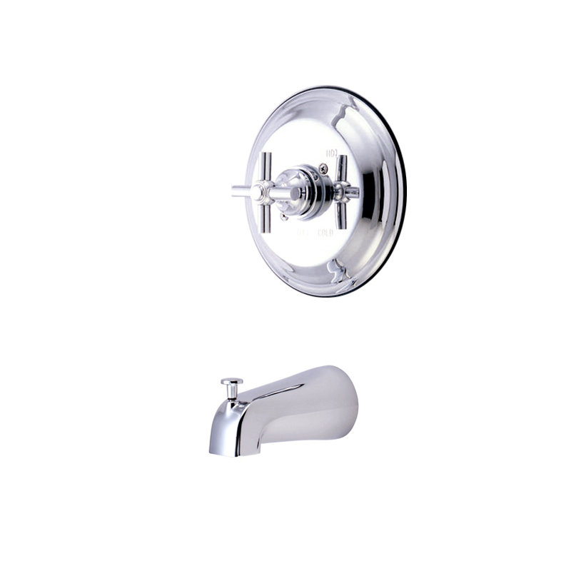 Elizabeth Single Handle Wall Mounted Tub Spout, Polished Chrome