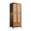 Garde-robe en bois massif de style Mid-Century