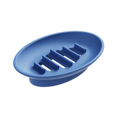 Silicone soap dish rack Flexible Silicone Soap Bowl With Elevated Drainage Grooves Fast Dry Bar Soap Container For Bathroom Shower Kitchen