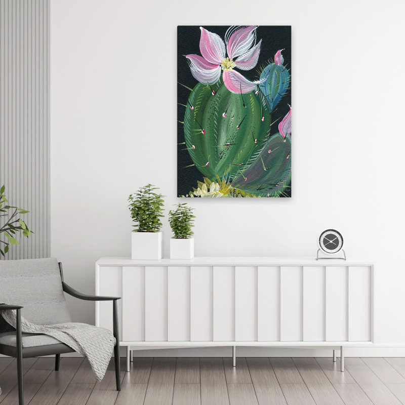 Jardin et cactus contemporain I, H 36 po x l 24 po
