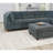1Pc OTTOMAN ONLY Grey Chenille Fabric Cocktail OTTOMAN Cushion Seat Living Room Furniture