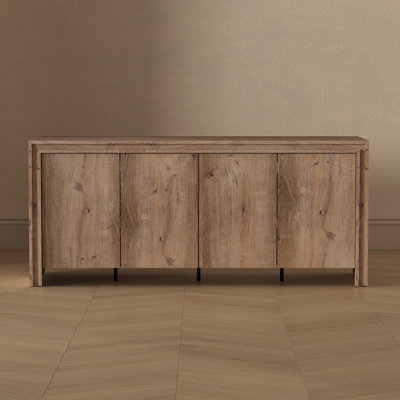 Corin 60" Contemporary 4-Door Sideboard in Brown