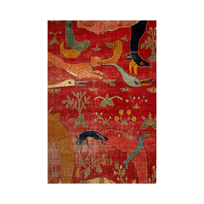 Carpet From Court Of Great Mughal Akbar by Unknown Artist - Wrapped Canvas Painting, 101.6 cm H x 66.04 cm W x 3.175 cm D