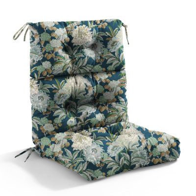  Coussin de chaise d'extérieur à haut dossier pour meubles de patio, coussin Adirondack imperméable toutes saisons avec mousse à haut rebond, support de siège et de dossier pour la pelouse de jardin intérieur et extérieur, floral