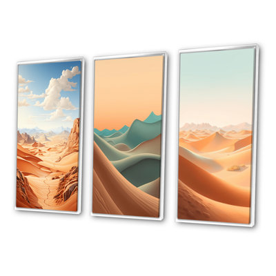 «Desert Dunes», 3 pièces sur toile