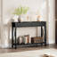 Console avec 2 tiroirs, table basse avec tablette de rangement, table d'appoint en bois-106000298