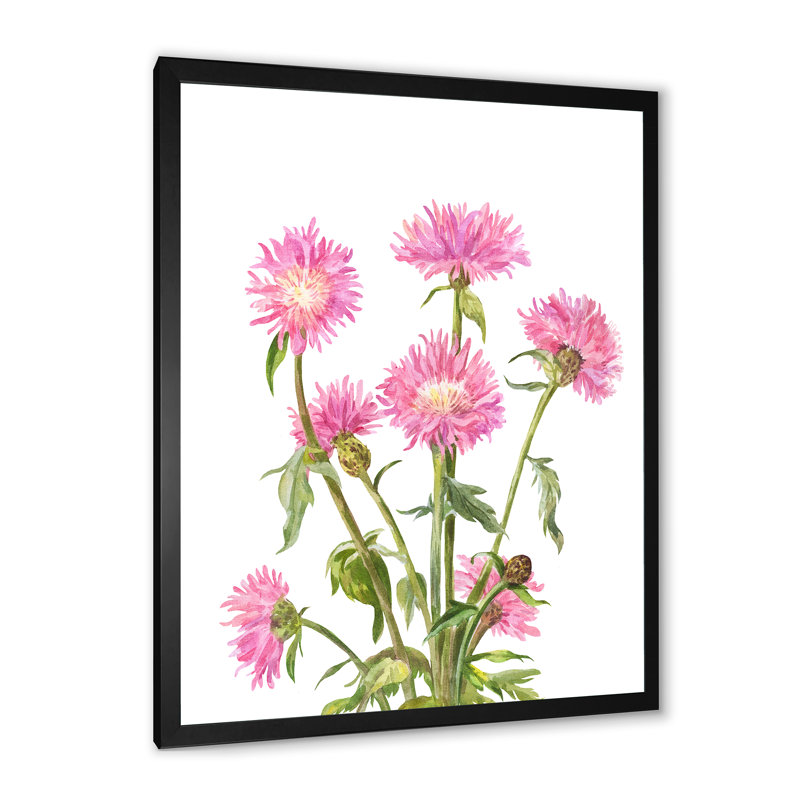 Décoration florale rose sur toile, Cadre photo noir, H 20 po x l 12 po x P 1 po