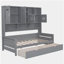 Un lit japonais en bois avec tiroirs et garde-robe intégré-424004060-424004063