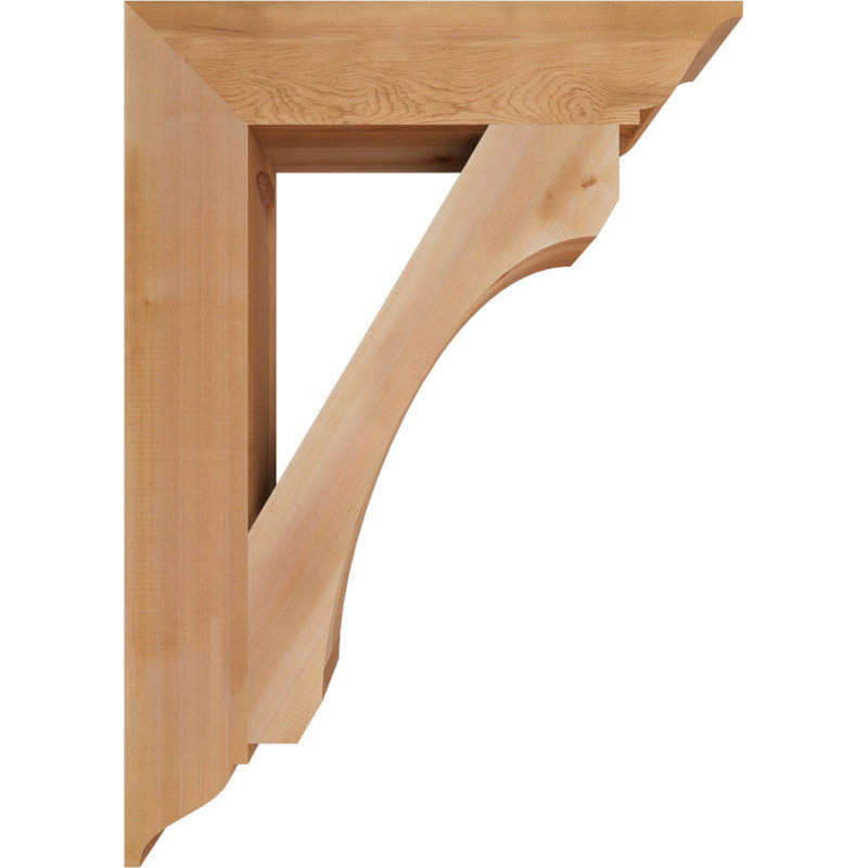 Support en bois rustique traditionnel BKTLEC01, Cèdre rouge de l'Ouest (lisse), H 42 po x l 5,5 po x P 30 po