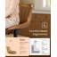 Swivel Upholstered Velvet and Leather Adjustable Height Bar Stool with Steel Frame-1163992562