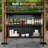 Woodberry 6'x12' Cedar Wood Outdoor Gazebo Pavilion With Slope Hardtop Galvanized Steel Slope Roof, Powerport And Shelf