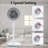 7" Oscillating Standing Fan With Remote Control 15H Timer 3-Speed Settings Adjustable Tilt