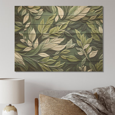Herbs Sage Wisdom I - Floral Herbs On Wood Print