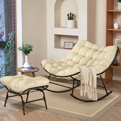 Outdoor Rocker Chairs With Cushions And Ottomans by George Oliver