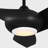 Teller Indoor Ceiling Fan with Threaded Downrod, Midnight Black ABS blades and Handheld Remote-75920753-75920752