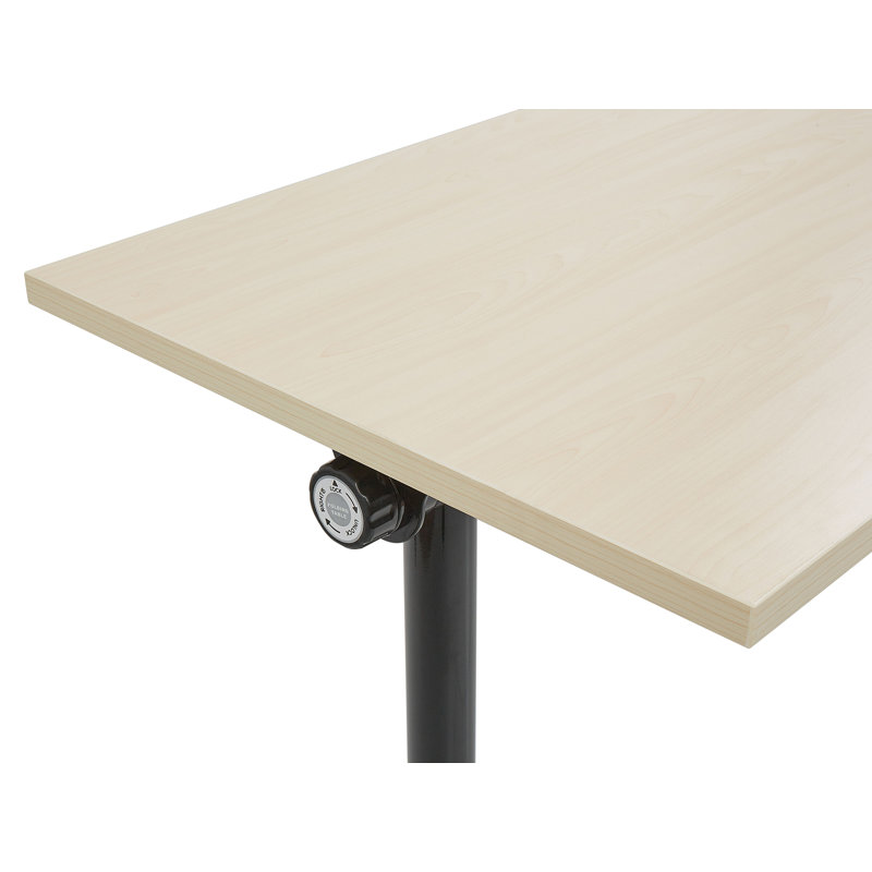Yawen Metal Base Writing Desk, Brown/Black, 120cm H x 60cm W