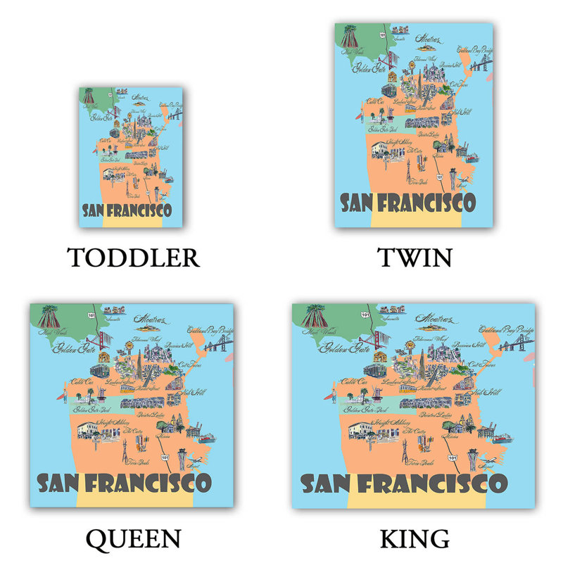 Ensembles de housse de couette très grand DiaNoche en microfibre par Markus Bleichner - San Francisco Touristique 3