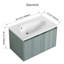 Ensemble de meuble-lavabo simple 29,9 po avec plateau en résine Youl-1986255017