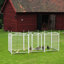 Construction de enclos d'exercice en métal pour chien, 32 pouces, 8 panneaux, usage intensif, intérieur extérieur, rouille et stable, pliable, assemblage de structures configurables à faire soi-même, configurations