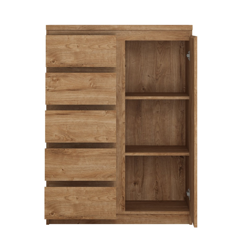Chest Canizales 82.8 Cm Wide with a full-extension slide, Oak