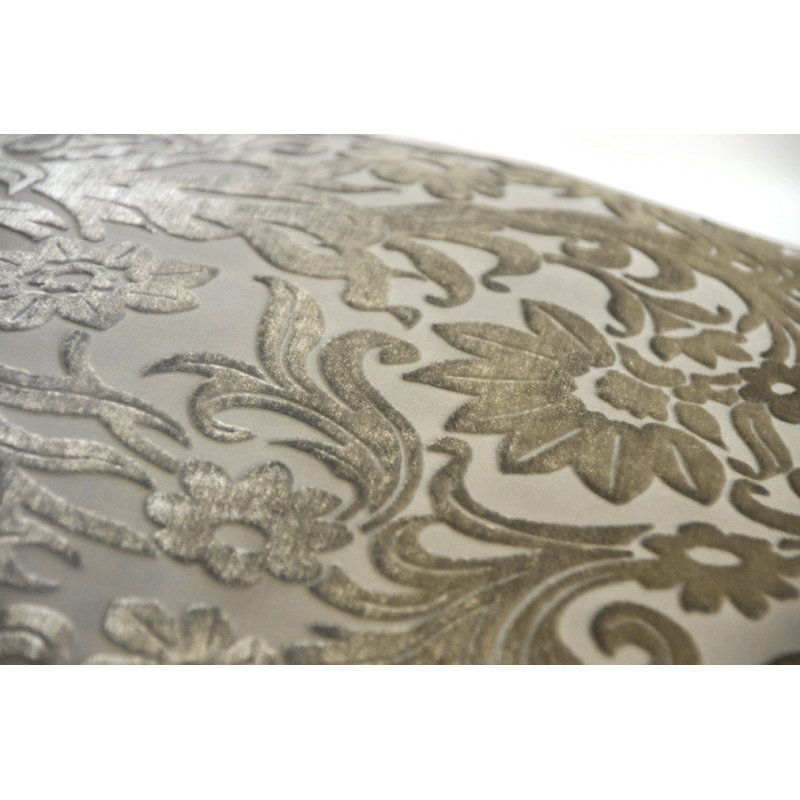 Prospect Park Square Velvet Pillow Cover & Insert, Nickel, 22" x 22"