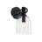 Kent 5.5 in. 1-Light Matte Black Indoor Wall Sconce Light for Bathrooms
