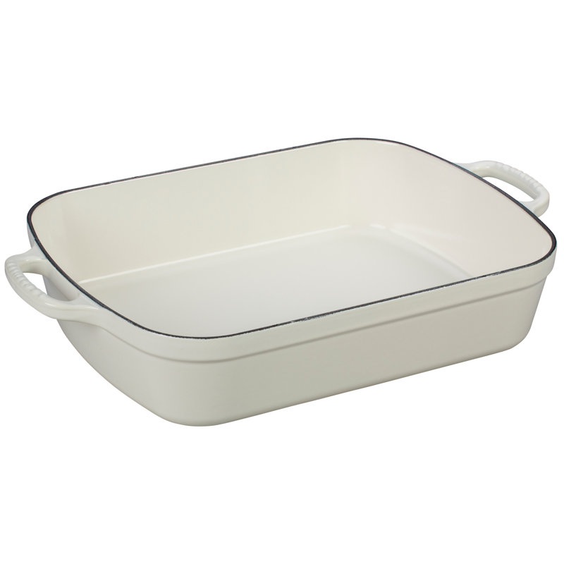 Le Creuset Signature Enameled Cast Iron Roaster, 5.25 qt., White