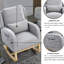 Fauteuil à bascule moderne à dossier haut avec coussin lombaire et poches latérales Modern