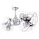 36" Duplo-Dinamico 6 - Blade Caged Ceiling Fan with Wall Control and Light Kit Included