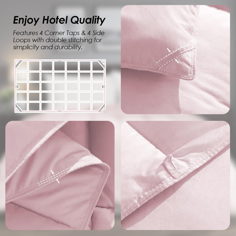 Insert de couette en polyester blanc brossé - épais et moelleux. Une courtepointe respirante et moelleuse pour toutes les saisons. Disponible en taille simple à très grand pour une utilisation dans une chambre à coucher. Lavable à la machine. Cadeau de Noël idéal.