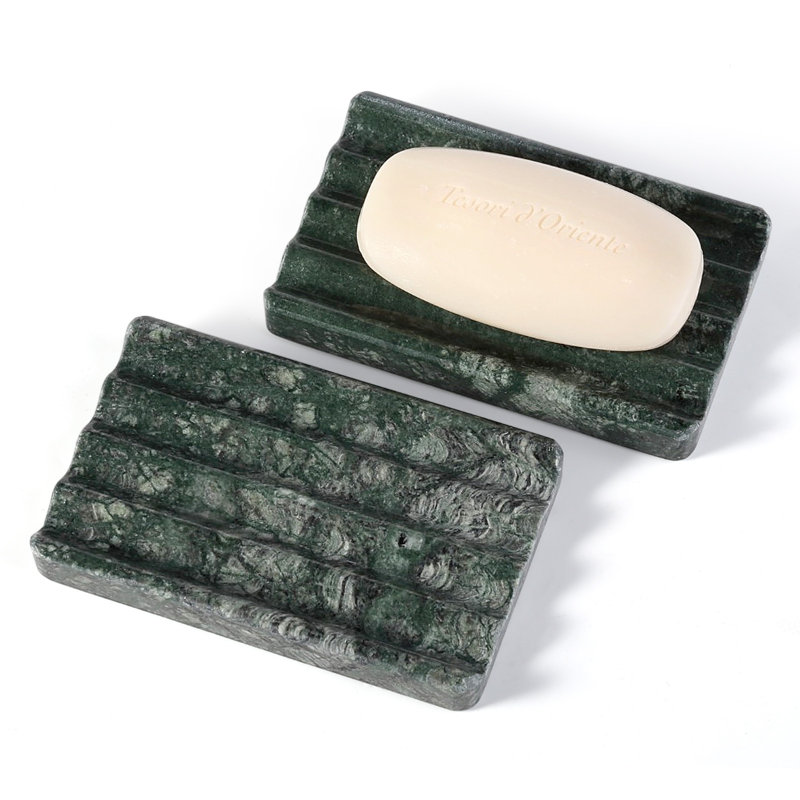Plateau à savon en marbre naturel, Vert