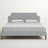 Laura Fabric Platform Bed with Squared Tapered Legs-1566467622-1566467620