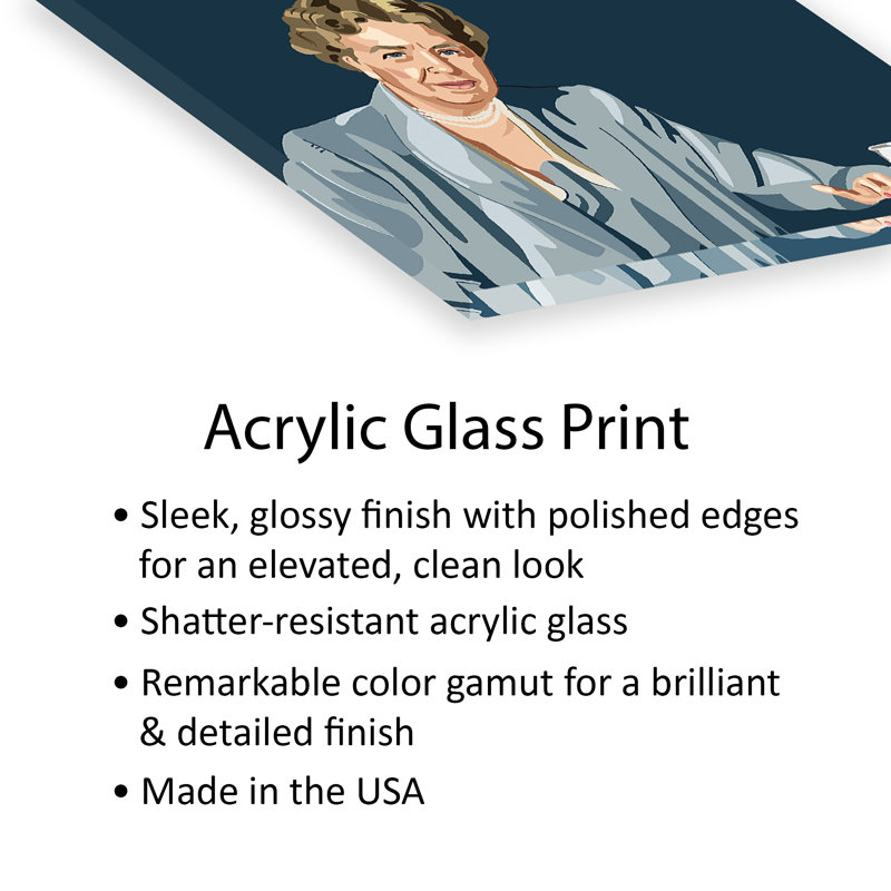 Illustration de thé Eleanor Roosevelt sur impression plastique / acrylique