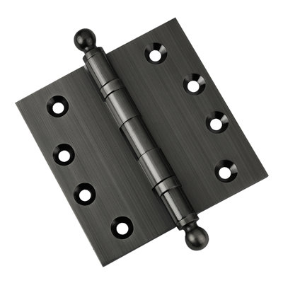 4.5" H x 4.5" W Solid Brass Ball Bearing Single Butt Door Hinge