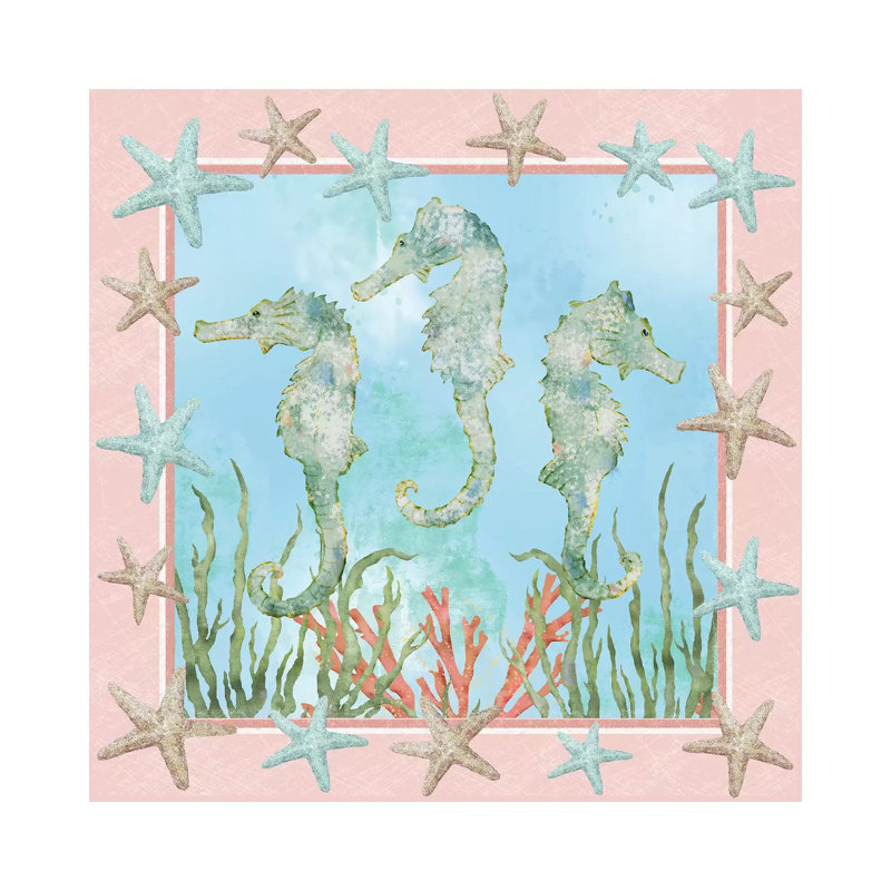 Coastal Life I by Jade Reynolds - Wrapped Canvas Print, 66.04 cm H x 66.04 cm W x 3.175 cm D