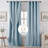 Double Layer Blue Curtains