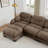 Pleated Design Cozy Chenille Fabric Modular Sofa