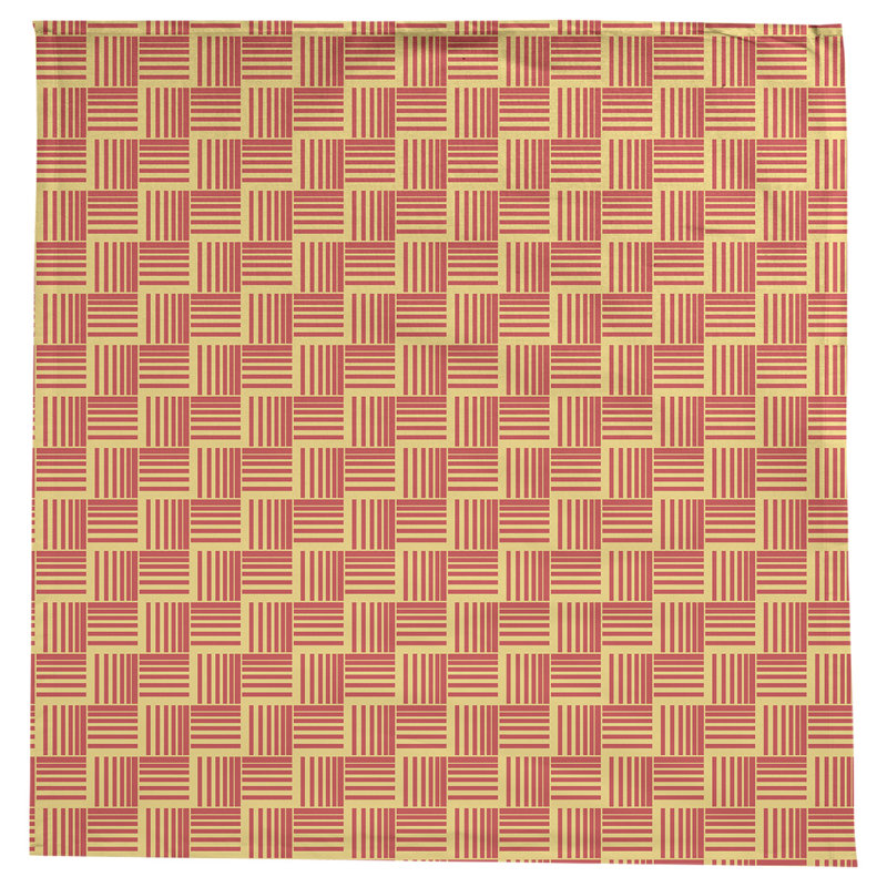 Rayures nattes classiques Nappe, Jaune/rouge