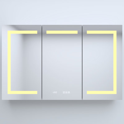 Armoire à pharmacie en aluminium 30 H avec miroir