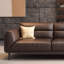 Causeuse coussin en similicuir noir