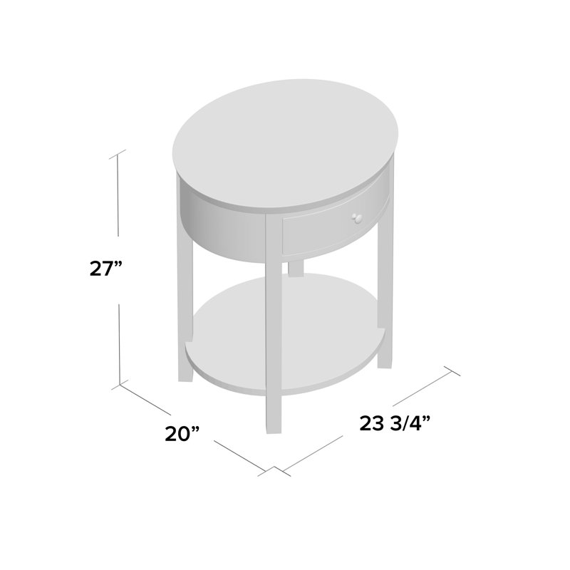 Table de bout avec rangement Zaheed, Bleu marine