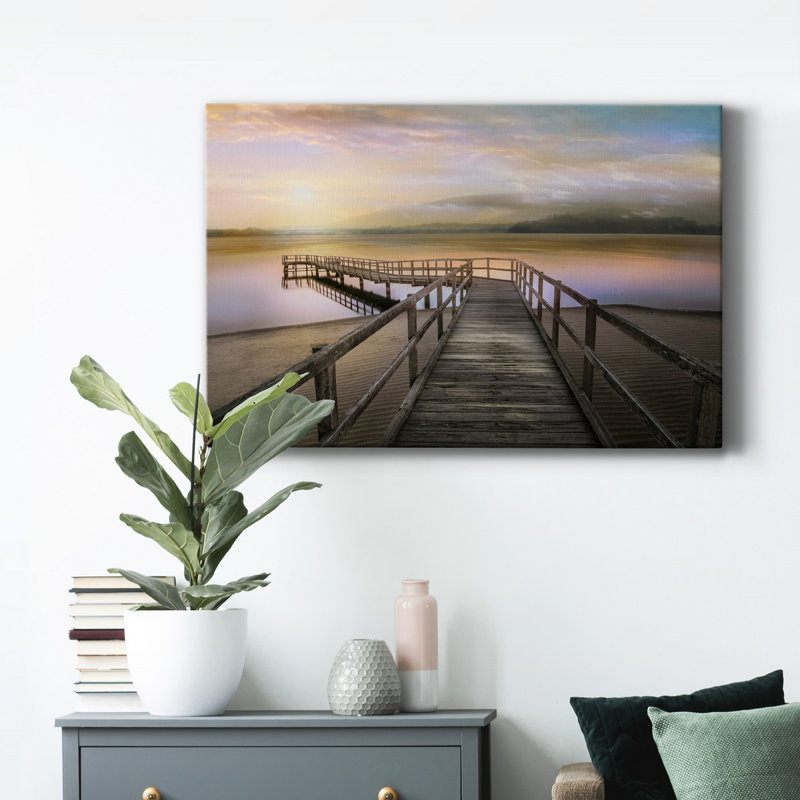 Morning on the Lake - Photographie sur toile tendue, H 12 po x l 8 po x P 1 po