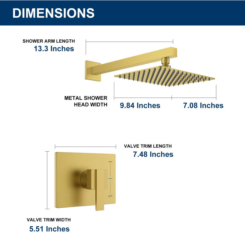 with Rough in-Valve, Gold